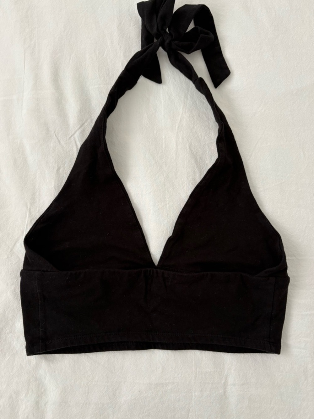Garage Black Tie Halter Crop Top - Picture 5 of 6